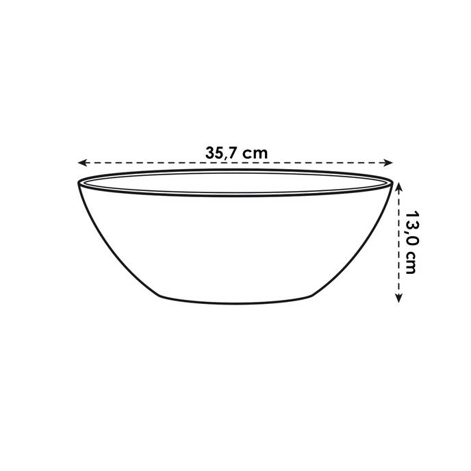 brussels diamond ovaal 36cm antraciet